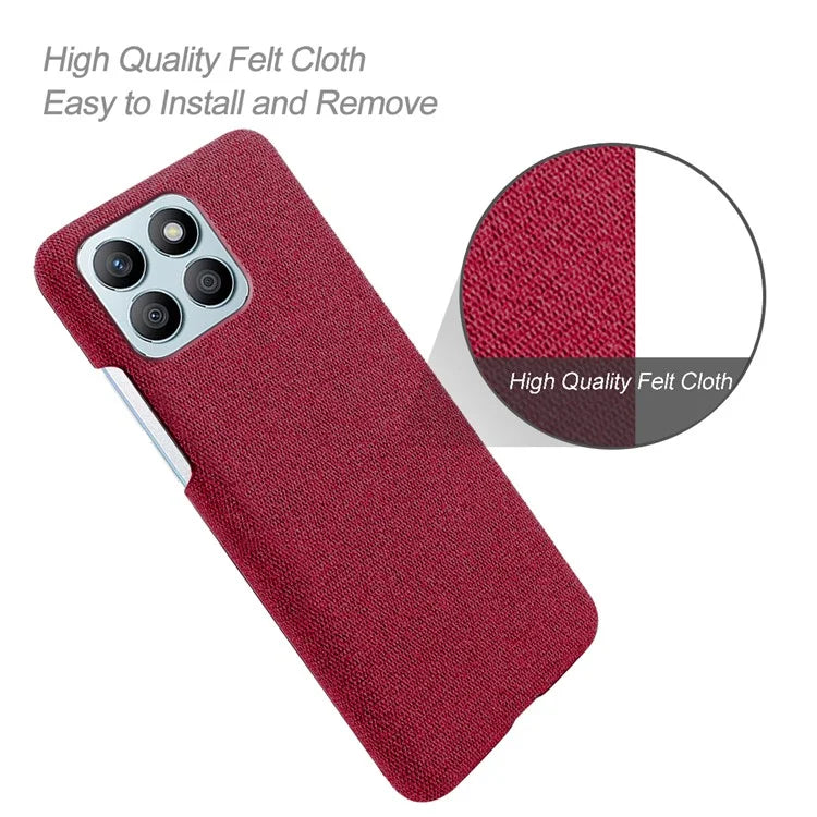 For Honor X8b 4G Phone Case Fabric Cloth Texture Protective Back Cover
