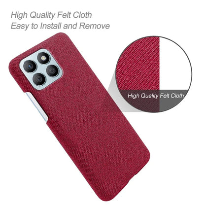 For Honor X8b 4G Phone Case Fabric Cloth Texture Protective Back Cover