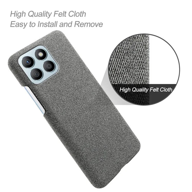 For Honor X8b 4G Phone Case Fabric Cloth Texture Protective Back Cover