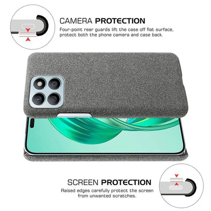 For Honor X8b 4G Phone Case Fabric Cloth Texture Protective Back Cover