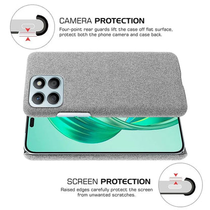 For Honor X8b 4G Phone Case Fabric Cloth Texture Protective Back Cover