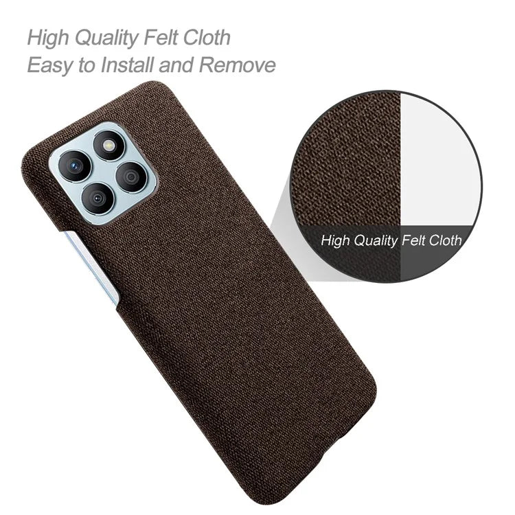For Honor X8b 4G Phone Case Fabric Cloth Texture Protective Back Cover