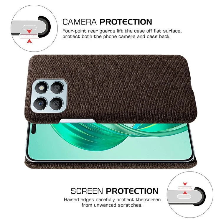 For Honor X8b 4G Phone Case Fabric Cloth Texture Protective Back Cover