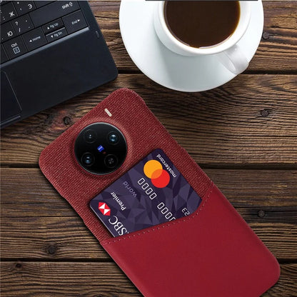 For vivo X100 Pro 5G Protective Case with Card Holder PU Leather+PC Scratch Resistant