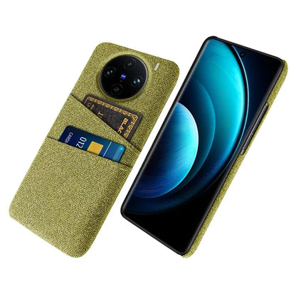 For vivo X100 Pro 5G Cell Phone Case Dual Card Slots Hard PC Back Shell