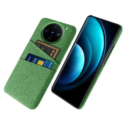 For vivo X100 Pro 5G Cell Phone Case Dual Card Slots Hard PC Back Shell