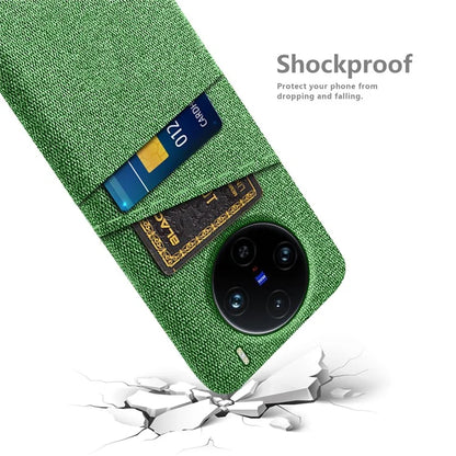 For vivo X100 Pro 5G Cell Phone Case Dual Card Slots Hard PC Back Shell