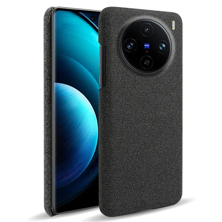 For vivo X100 Pro 5G Case PC+Cloth Shockproof Slim Phone Cover