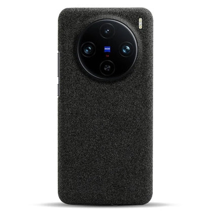 For vivo X100 Pro 5G Case PC+Cloth Shockproof Slim Phone Cover