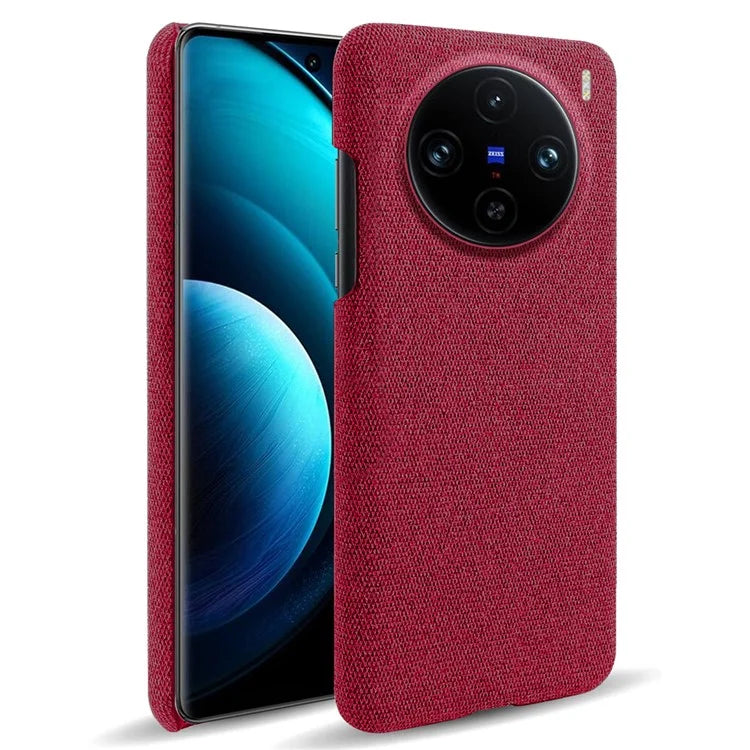 For vivo X100 Pro 5G Case PC+Cloth Shockproof Slim Phone Cover