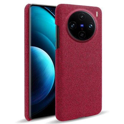 For vivo X100 Pro 5G Case PC+Cloth Shockproof Slim Phone Cover