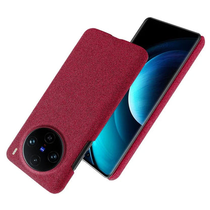 For vivo X100 Pro 5G Case PC+Cloth Shockproof Slim Phone Cover