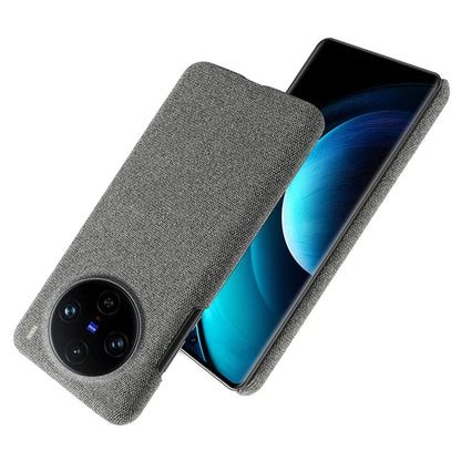 For vivo X100 Pro 5G Case PC+Cloth Shockproof Slim Phone Cover