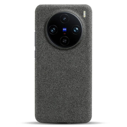 For vivo X100 Pro 5G Case PC+Cloth Shockproof Slim Phone Cover