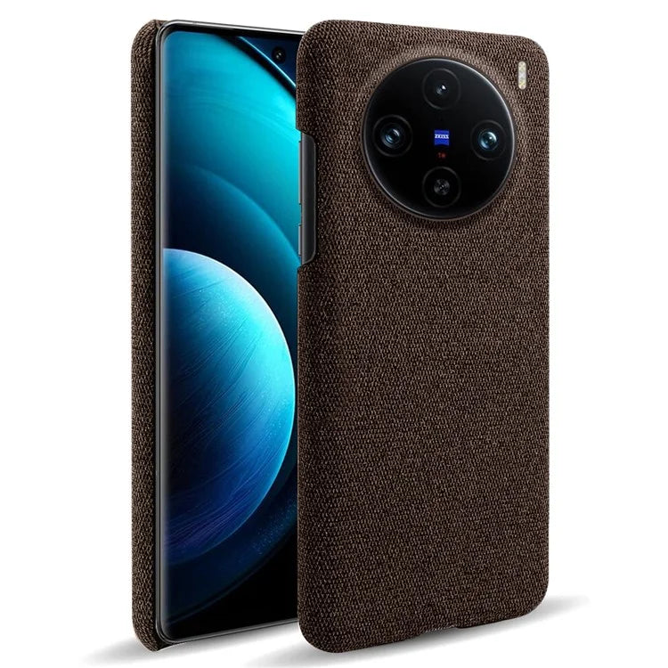 For vivo X100 Pro 5G Case PC+Cloth Shockproof Slim Phone Cover