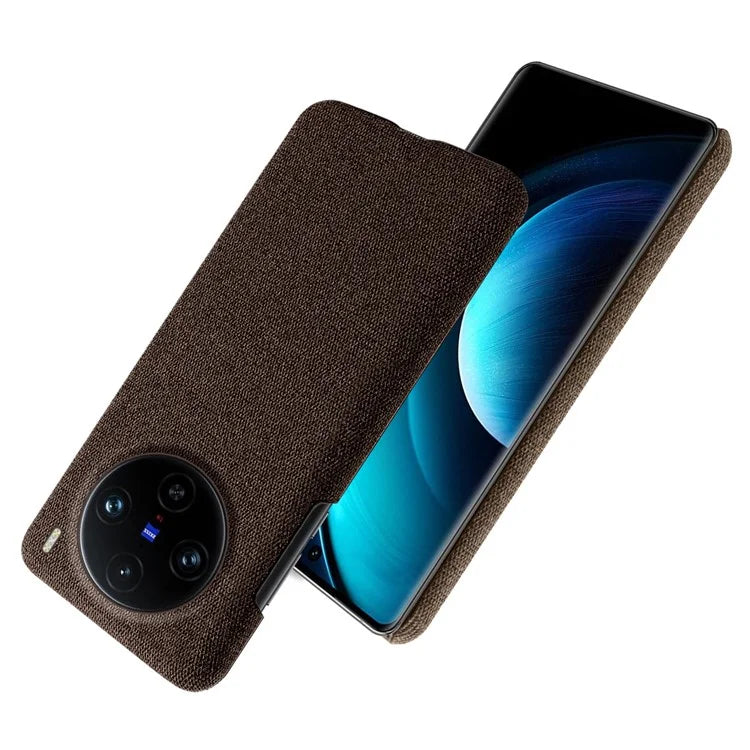 For vivo X100 Pro 5G Case PC+Cloth Shockproof Slim Phone Cover
