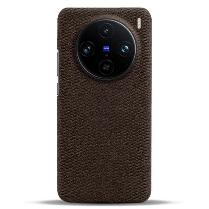For vivo X100 Pro 5G Case PC+Cloth Shockproof Slim Phone Cover