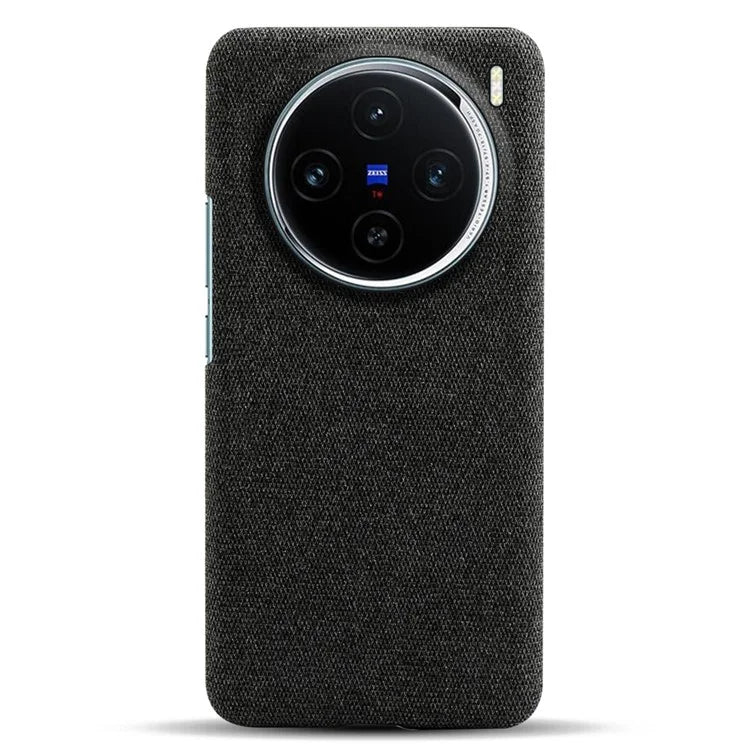 For vivo X100 5G Phone Case Cloth Texture Anti-slip Cover Solid Color