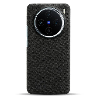 For vivo X100 5G Phone Case Cloth Texture Anti-slip Cover Solid Color
