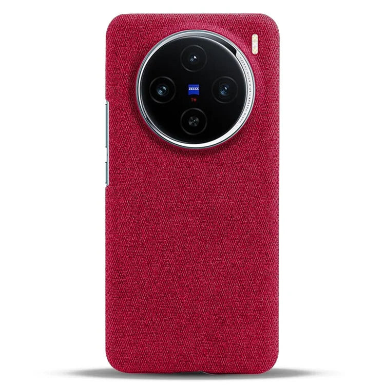 For vivo X100 5G Phone Case Cloth Texture Anti-slip Cover Solid Color