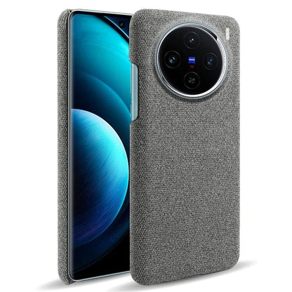 For vivo X100 5G Phone Case Cloth Texture Anti-slip Cover Solid Color