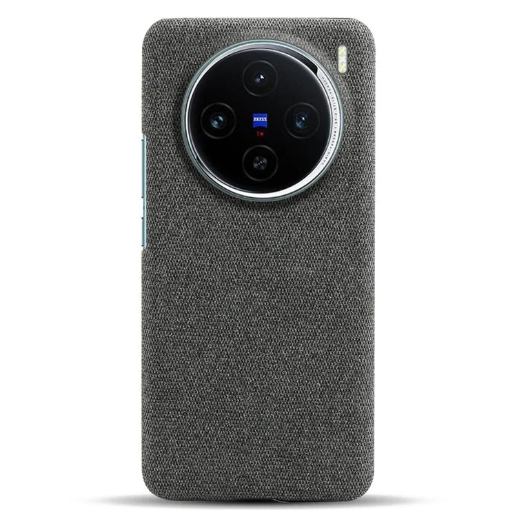 For vivo X100 5G Phone Case Cloth Texture Anti-slip Cover Solid Color