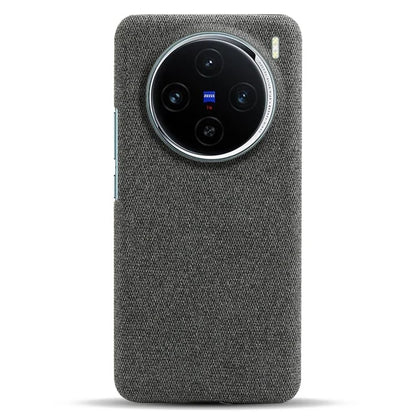 For vivo X100 5G Phone Case Cloth Texture Anti-slip Cover Solid Color