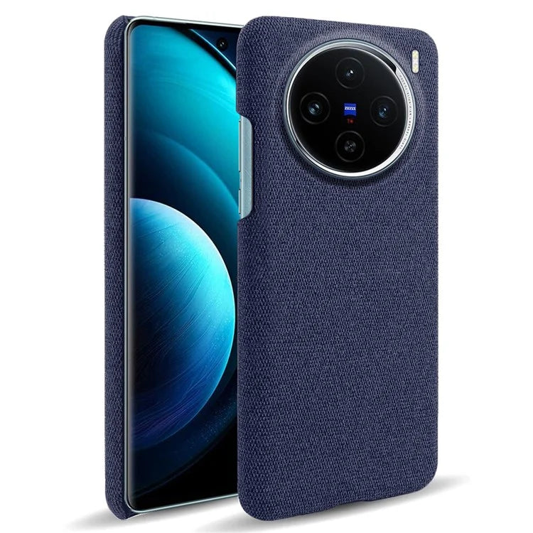 For vivo X100 5G Phone Case Cloth Texture Anti-slip Cover Solid Color