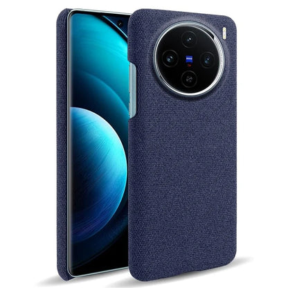 For vivo X100 5G Phone Case Cloth Texture Anti-slip Cover Solid Color