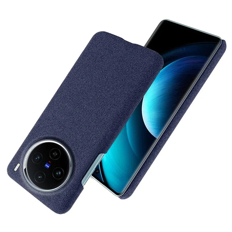 For vivo X100 5G Phone Case Cloth Texture Anti-slip Cover Solid Color