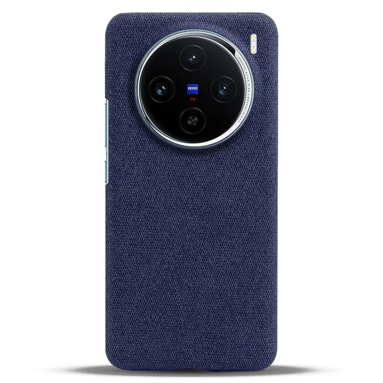 For vivo X100 5G Phone Case Cloth Texture Anti-slip Cover Solid Color