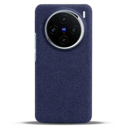 For vivo X100 5G Phone Case Cloth Texture Anti-slip Cover Solid Color