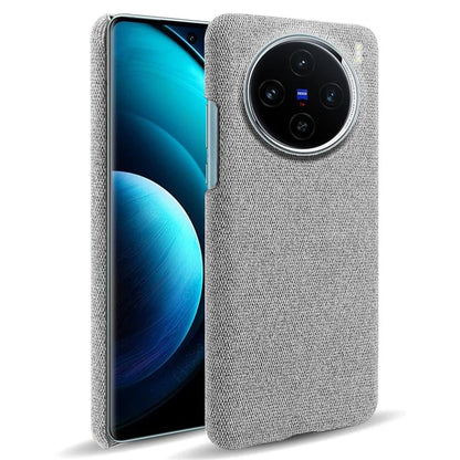 For vivo X100 5G Phone Case Cloth Texture Anti-slip Cover Solid Color