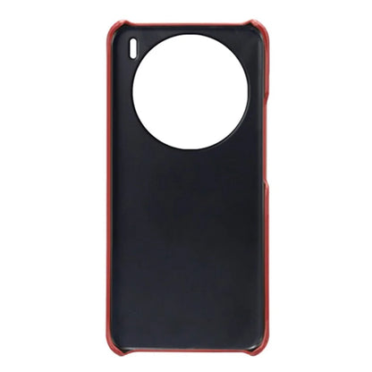 For vivo X100 5G Phone Case Leather Coated PC Cover with Dual Card Holder