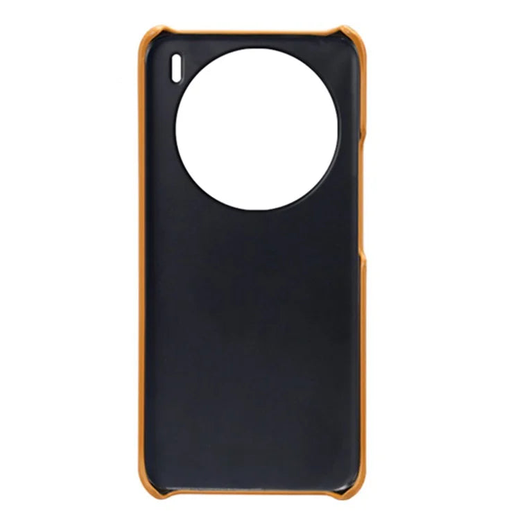 For vivo X100 5G Phone Case PU Leather Coated PC Back Cover Calf Texture