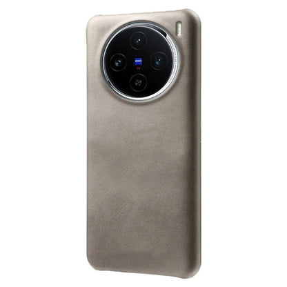 For vivo X100 5G Phone Case PU Leather Coated PC Back Cover Calf Texture