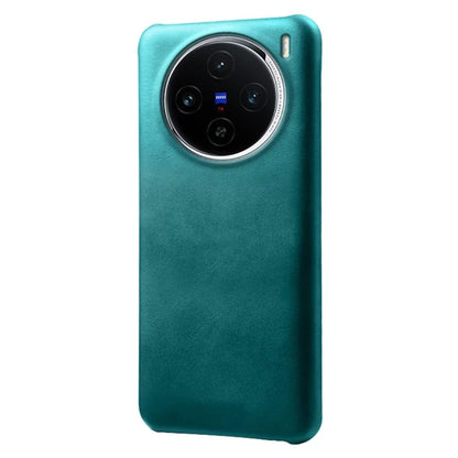 For vivo X100 5G Phone Case PU Leather Coated PC Back Cover Calf Texture