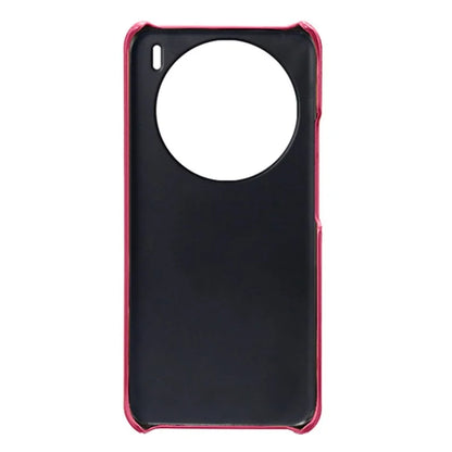 For vivo X100 5G Phone Case PU Leather Coated PC Back Cover Calf Texture