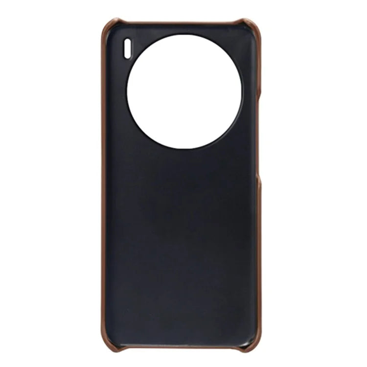 For vivo X100 5G Phone Case PU Leather Coated PC Back Cover Calf Texture