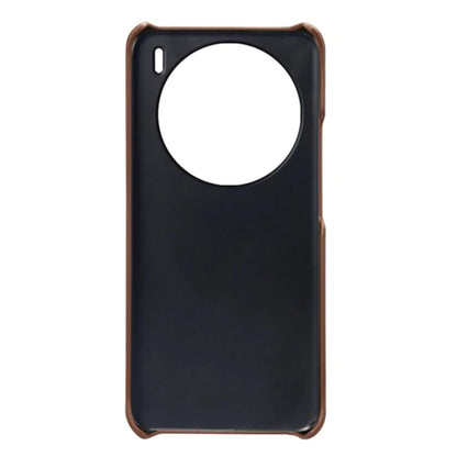 For vivo X100 5G Phone Case PU Leather Coated PC Back Cover Calf Texture