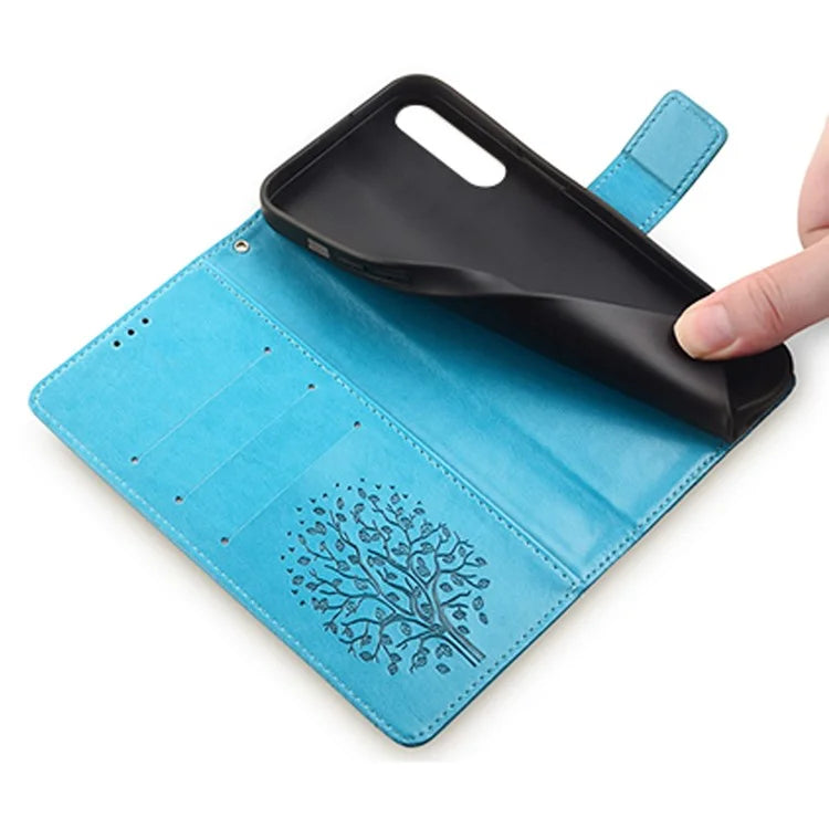 For Sony Xperia 10 V Magnetic Case Leather Imprinted Deer Tree Pattern Cover