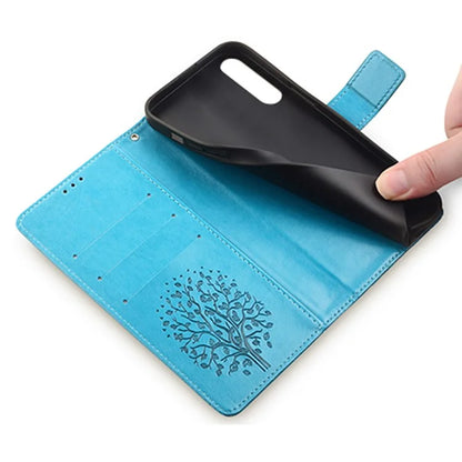 For Sony Xperia 10 V Magnetic Case Leather Imprinted Deer Tree Pattern Cover
