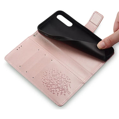 For Sony Xperia 10 V Magnetic Case Leather Imprinted Deer Tree Pattern Cover