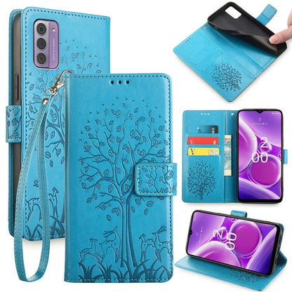 For Nokia G42 Case Scratch-proof Imprinted Deer Tree Pattern Stand Phone Protector