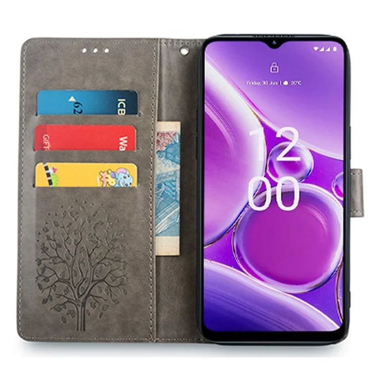 For Nokia G42 Case Scratch-proof Imprinted Deer Tree Pattern Stand Phone Protector