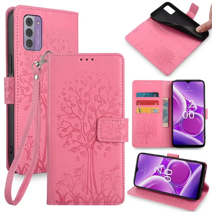 For Nokia G42 Case Scratch-proof Imprinted Deer Tree Pattern Stand Phone Protector