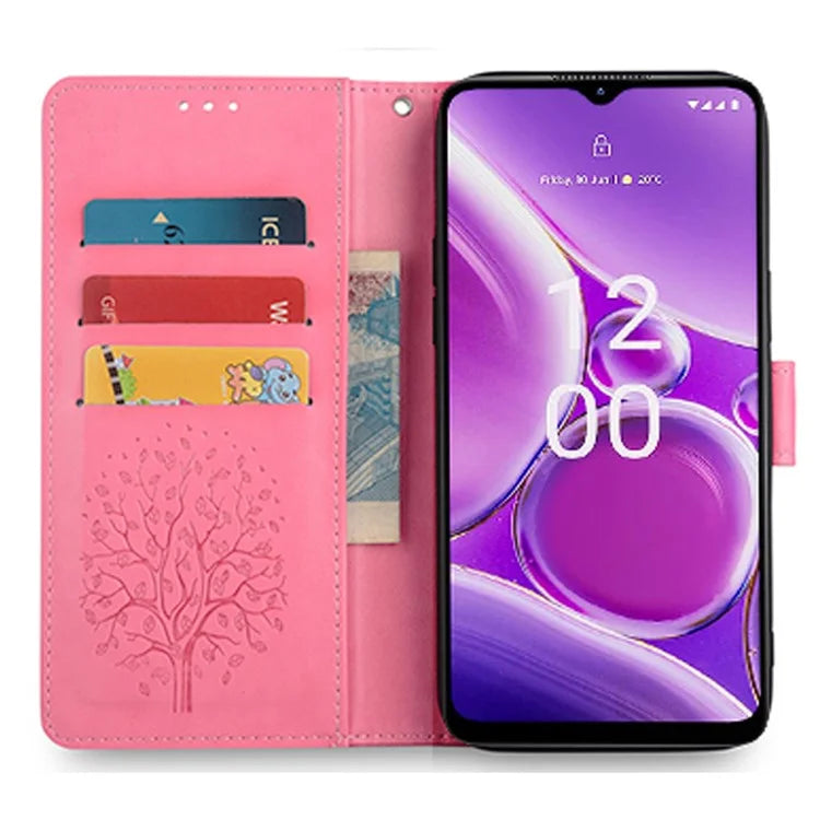 For Nokia G42 Case Scratch-proof Imprinted Deer Tree Pattern Stand Phone Protector