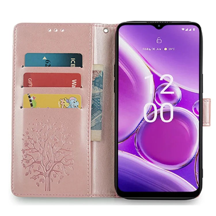 For Nokia G42 Case Scratch-proof Imprinted Deer Tree Pattern Stand Phone Protector