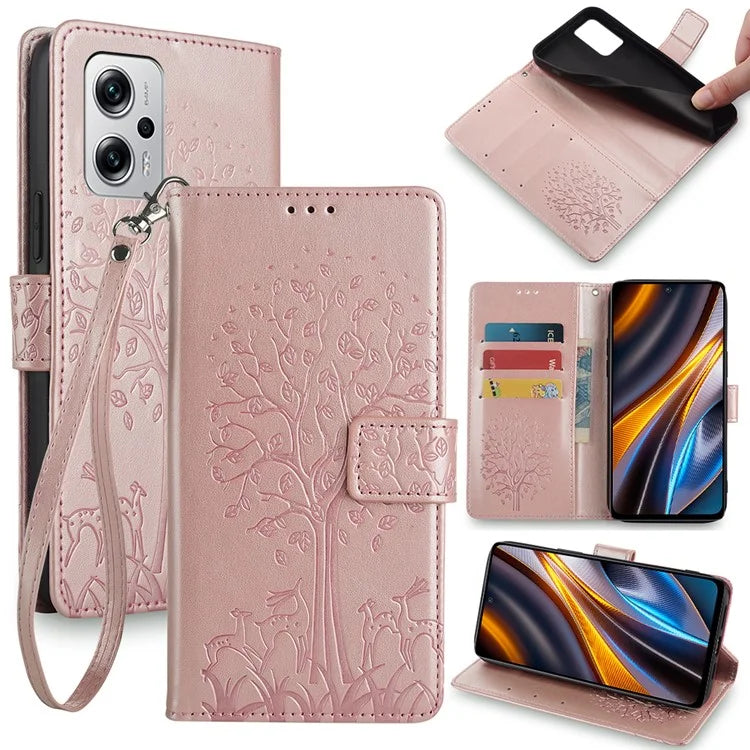For Xiaomi Redmi Note 11T Pro 5G / Note 11T Pro+ 5G / Poco X4 GT 5G / Redmi K50i 5G Case Anti-drop Leather Phone Shell