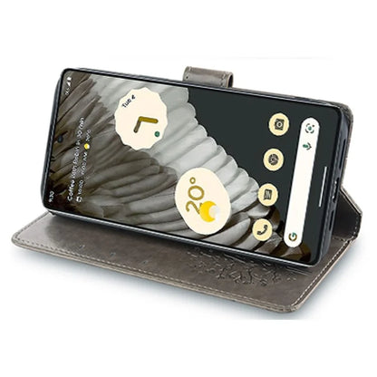 For Google Pixel 7 Pro 5G Wallet Cover PU Leather+TPU Phone Case with Deer Tree Pattern